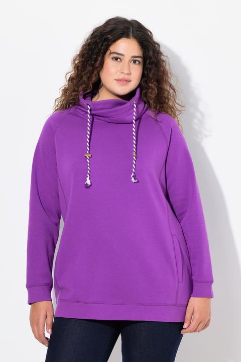 Produktbild Ulla Popken Sweatshirt, weiter Stehkragen, Taschen, Raglan-Langarm (54)
