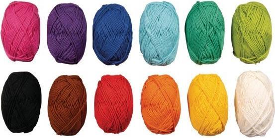 Actual product image Rayher Baumwollgarn Mix 12 Stk. Bunt (48 m)
