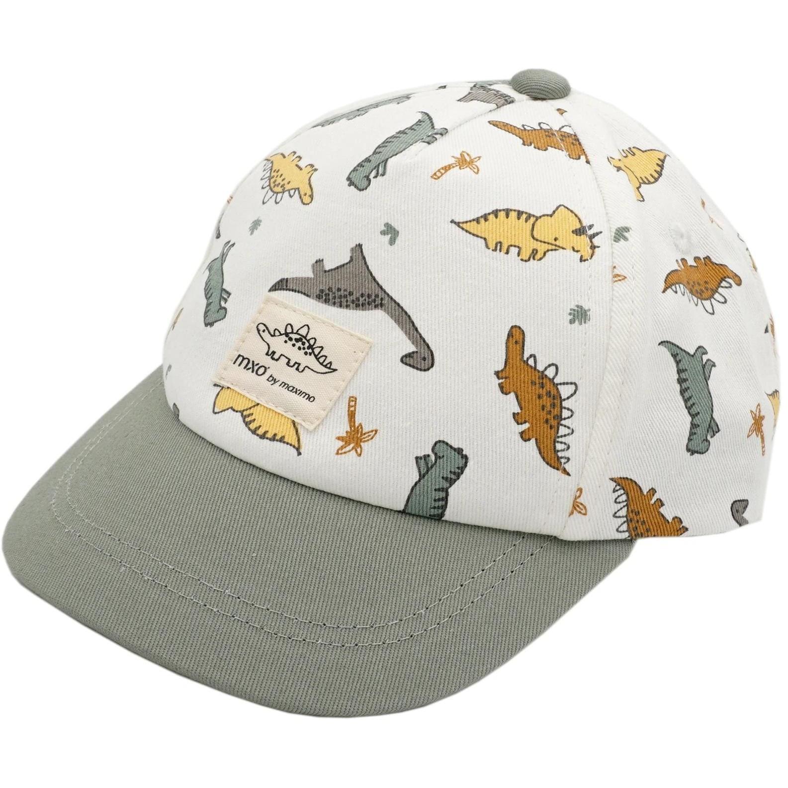 Maximo, Jungen, Hut, Cap Dino Gr. 49 cm, Orange, Grün, Gelb, (49)