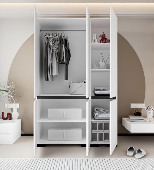 Produktbild Homitis Floransa 135 White Wardrobe (135 x 52 x 210 cm)