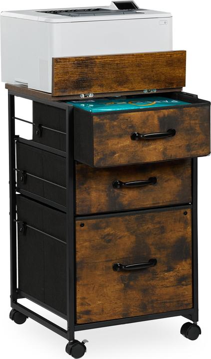 Produktbild Relaxdays Industrial Rollcontainer 3 Schubladen (40 x 40 x 68 cm)