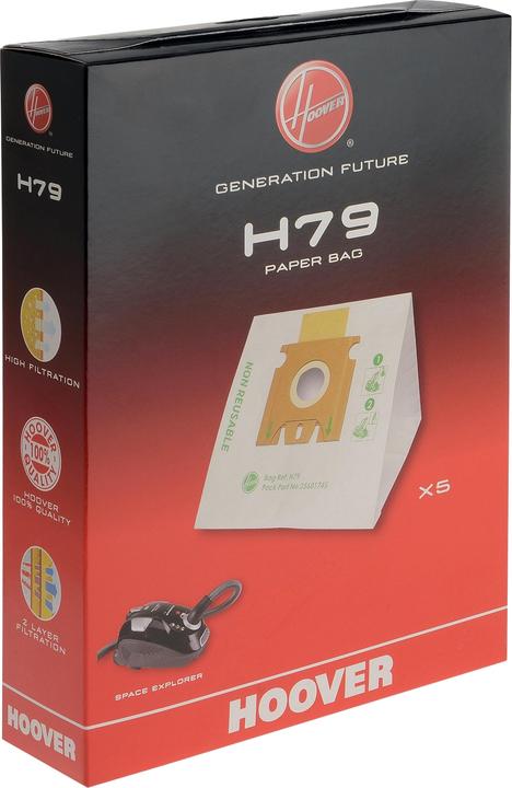 Produktbild Candy Hoover H79 - Støvsugerposer Papirs Spaceexp (5 x)