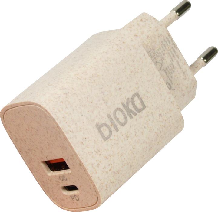 Immagine prodotto Bioka Doppio adattatore 20W Biodegradabile Eco-friendly USB-C Power Delivery (20 W)
