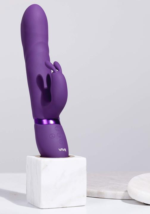 Actual product image Shots Vibrating and Rotating Wiggle G-Spot Rabbit - Pink