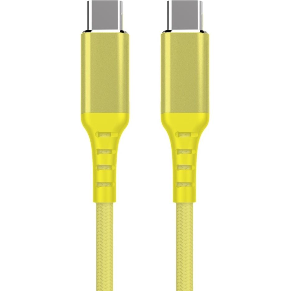 Fuj Tek 1m USB-C to USB-C Cable, Yellow (1 m), USB Kabel