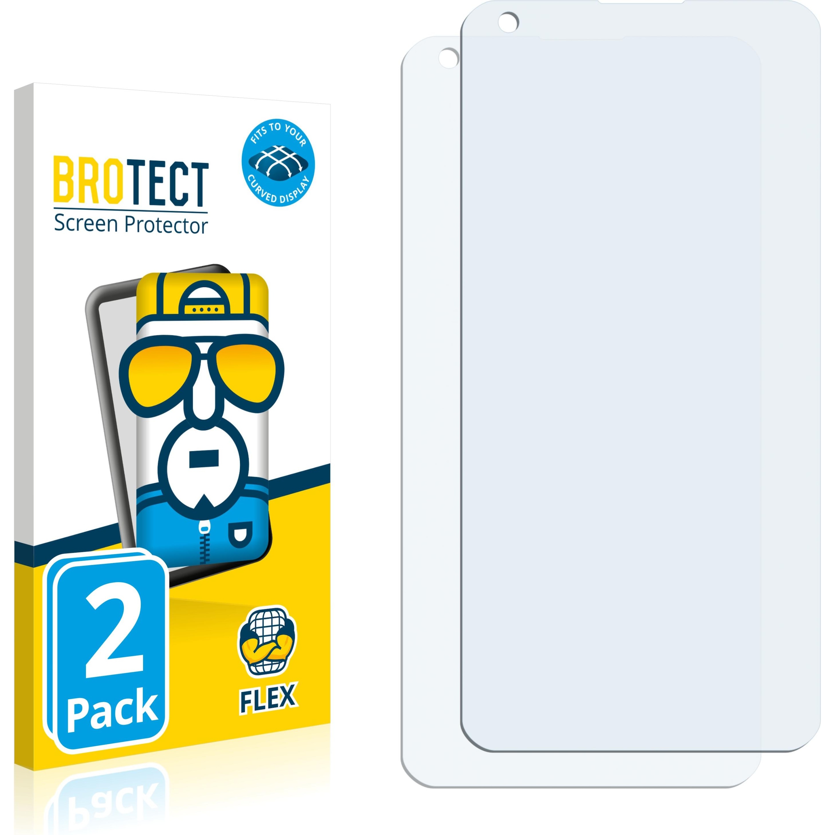 BROTECT Full-Cover Displayschutz (2 Stück, Oppo Find X2), Smartphone Schutzfolie, Transparent