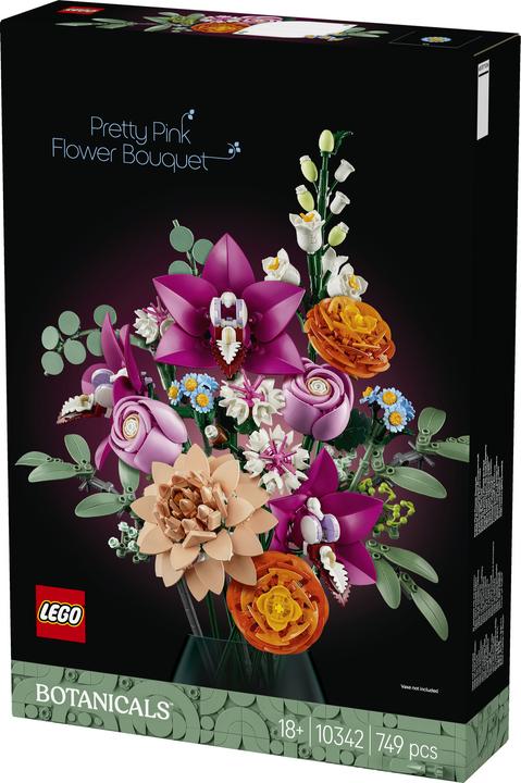 LEGO Schöner Rosafarbener Blumenstrauss (10342, LEGO Botanicals, LEGO Icons)