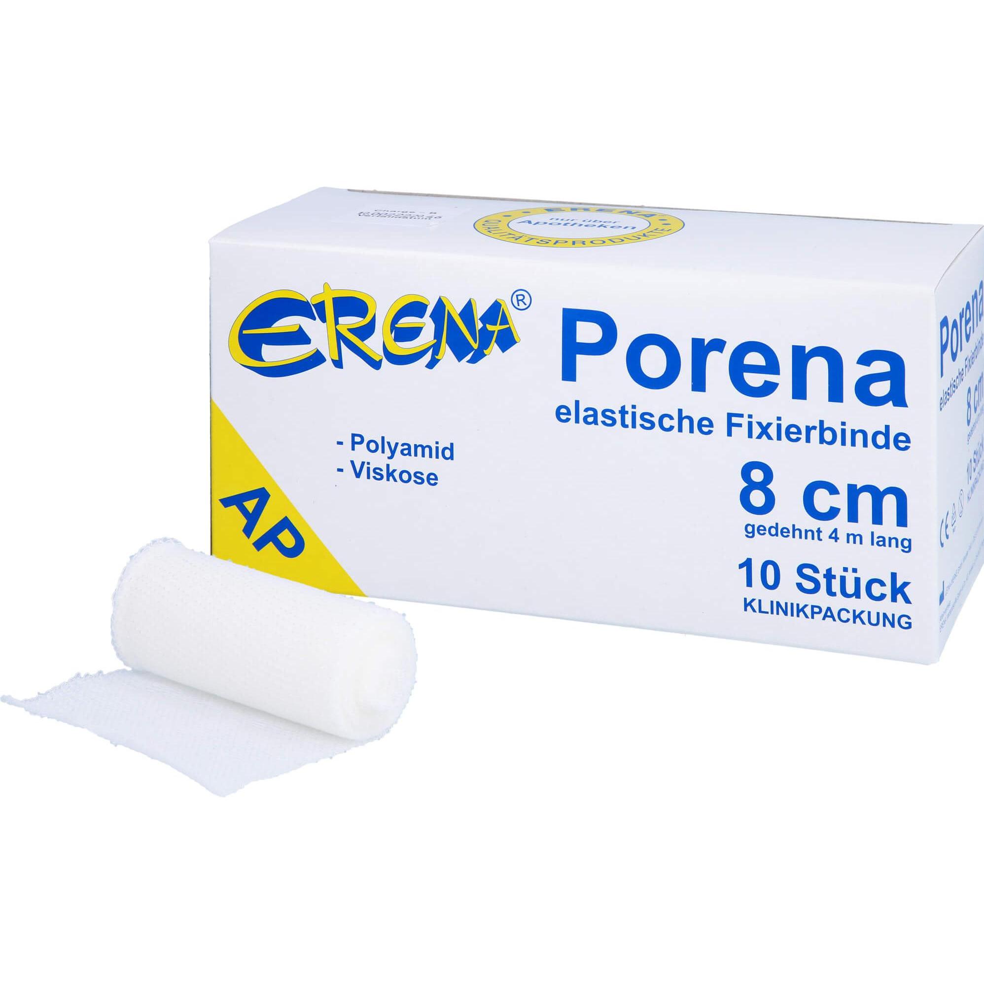 Erena, Verbandsmaterial, PORENA ELAST MULLBINDE 8CM, 10 St BIN