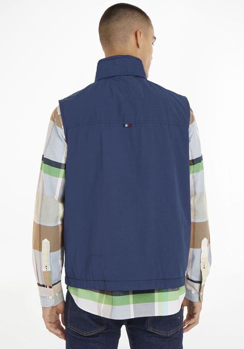 Actual product image Tommy Hilfiger Iconic Timeless Woven Vest with Three Flap Pockets and Water-Repellent Comfort (L)