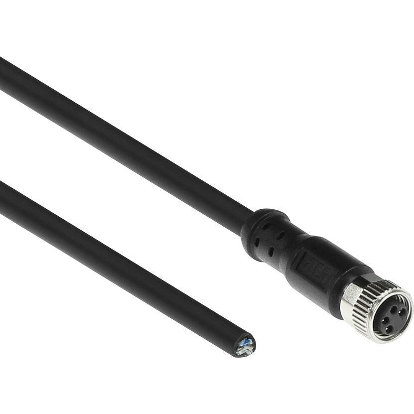 ACT Industrial 3.00 meters Sensor cable M8A 4-pin female to open end, Ultraflex Xtreme TPE cable, shield, Elektronikkabe...