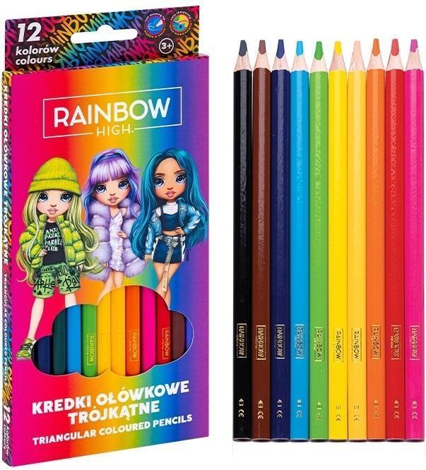 Image du produit Astra Rainbow High dreieckige Bleistiftstifte 12 Farben (12x)