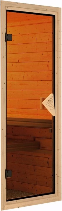 Actual product image Karibu Cortona with roof wreath (9 KW external control)