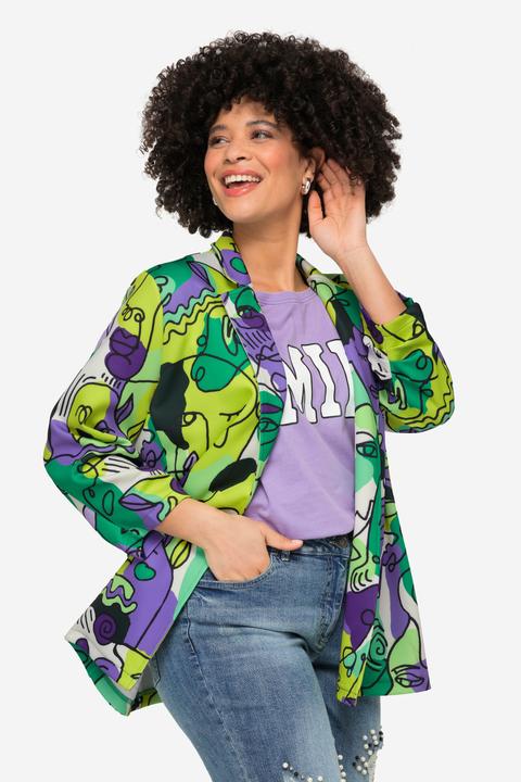 Produktbild Angel of Style Blazer, Gesichterdruck, offene Form, 3/4-Ärmel (50)