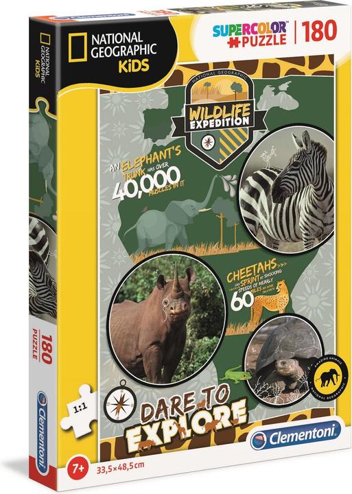 Immagine prodotto Clementoni Parti della spedizione della fauna selvatica del puzzle (180 pezzi)