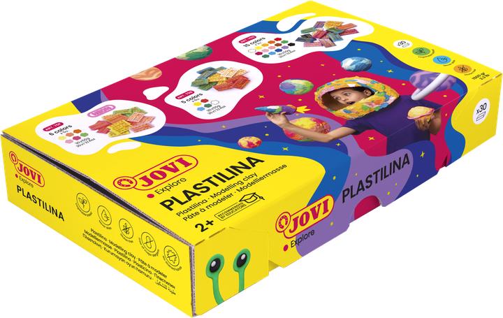 Actual product image Jovi Plastilina display, modelling clay, assorted fluorescent colours, 30 x 50 g (5 x 6 colours)