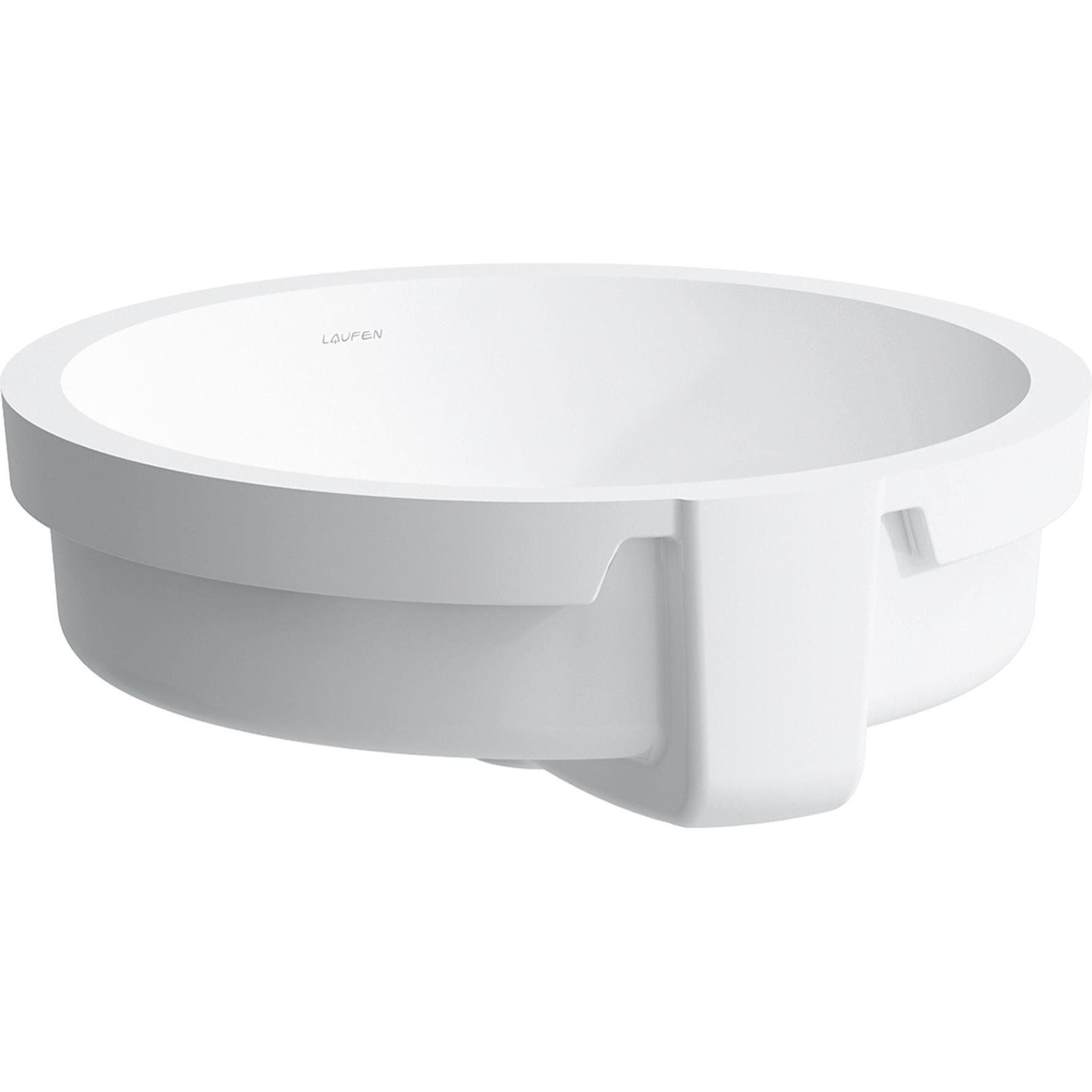 Laufen, Waschbecken, Living City Einbau-Waschtisch von unten, mit Überlauf, ohne Hahnloch, 450x455mm, weiss, Unte (573 m...