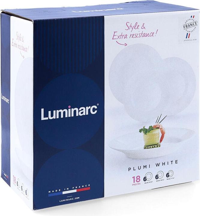 Produktbild Luminarc Geschirr Plumi Bunt Glas 18 Stücke (6 Stk.)