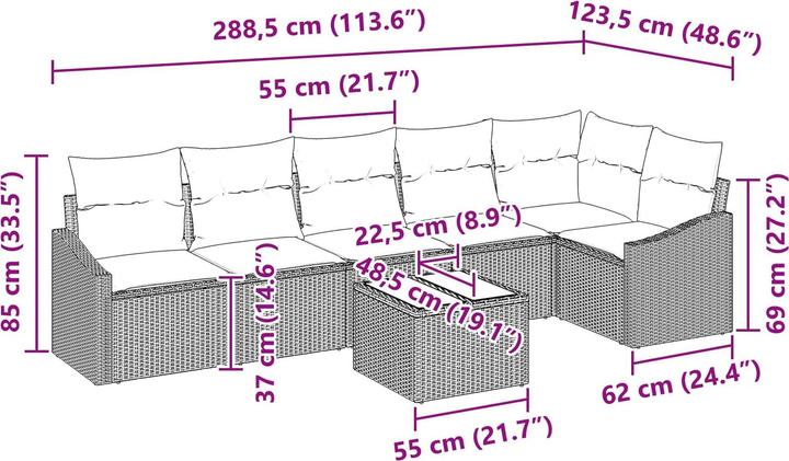 Produktbild vidaXL Gartensitzmöbel