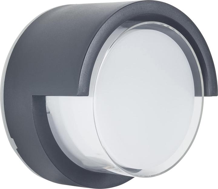 Leds-C4 FORLIGHT Creu Applique murale d'extérieur, ronde, noire, avec sélecteur de température