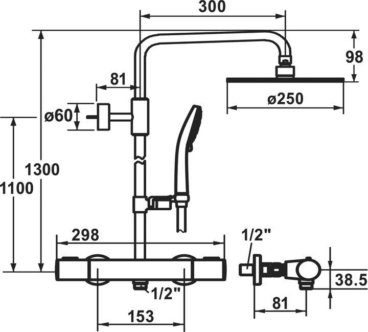 Produktbild KWC Duschsystem