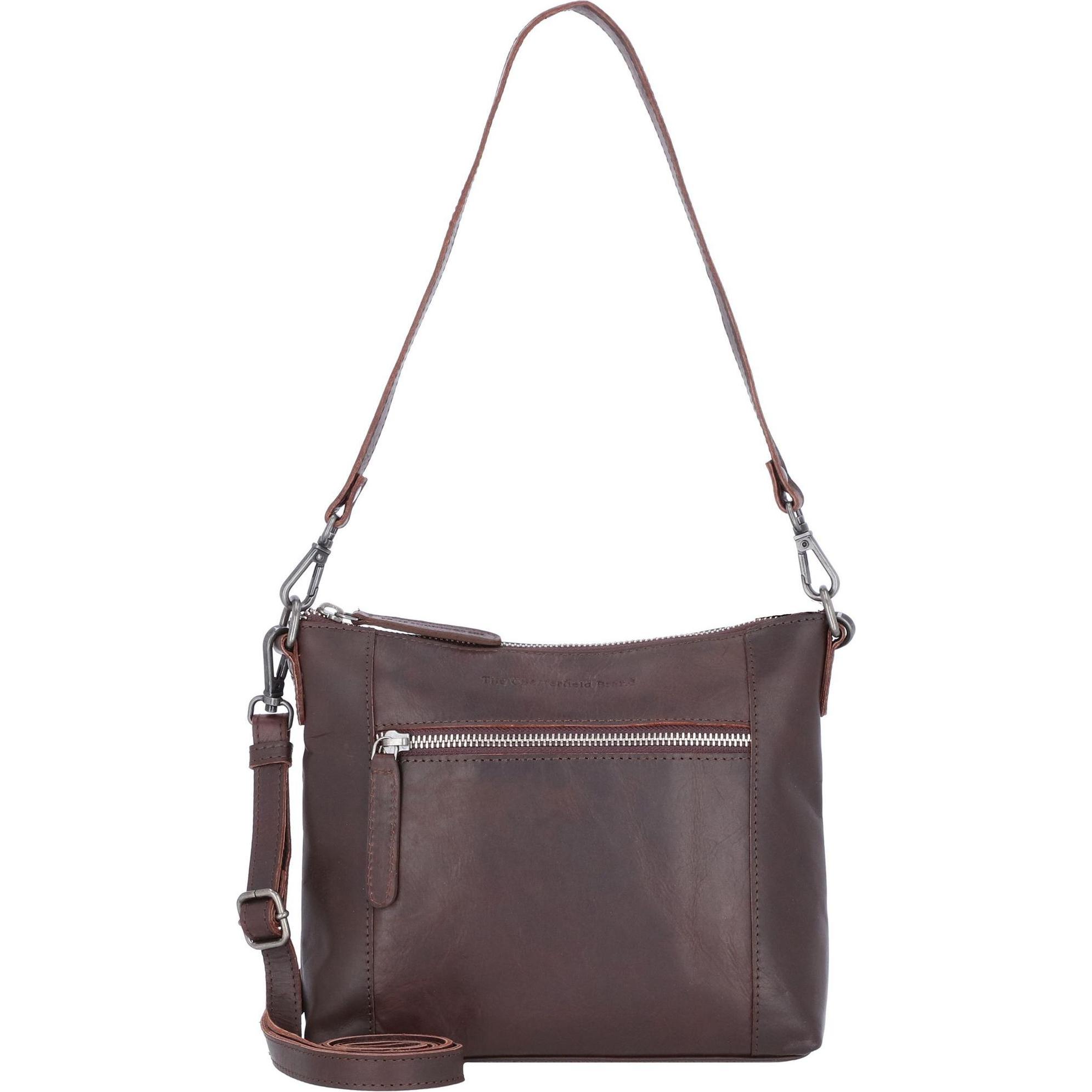 The Chesterfield Brand, Handtasche, Wax Pull Up Schultertasche Leder 23 cm, Braun