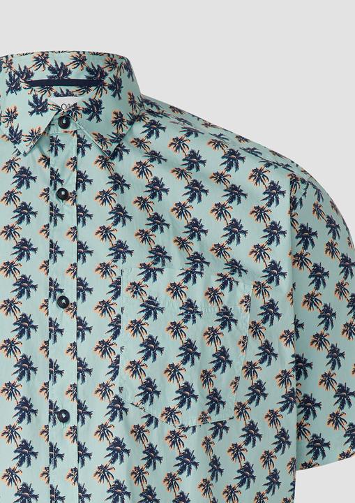 Produktbild S.Oliver Hemd Regular Fit: Gemustertes Kurzarmhemd aus Baumwollstretch (3XL)