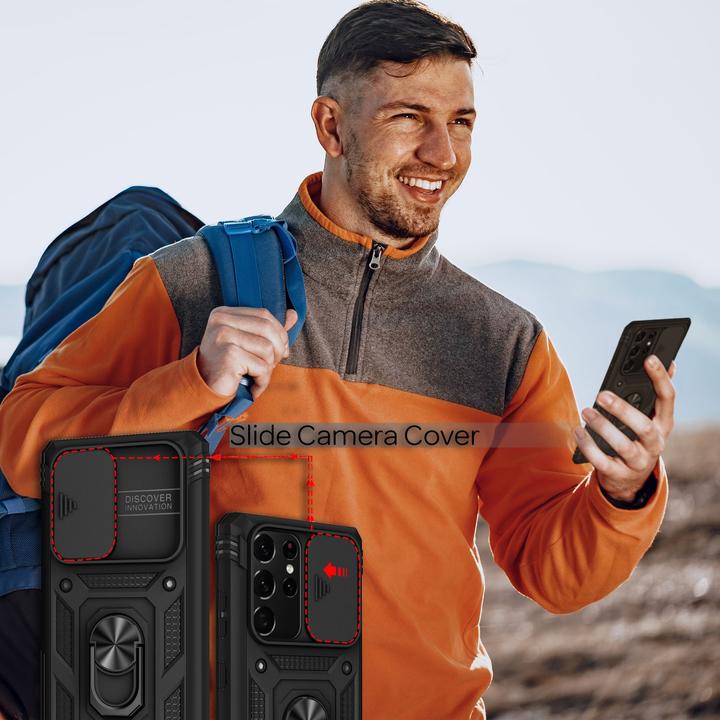 Produktbild Nalia Stossfeste Military-Style Ring Hülle (Samsung Galaxy S21 Ultra)