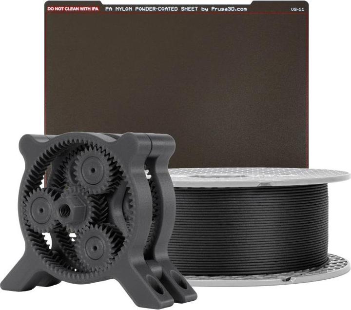Produktbild Prusa Prusament PA11-CF + PA Nylon Spring Steel Sheet BUNDLE (Nylon, 1.75 mm, 800 g, Schwarz)
