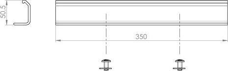 Image du produit Unex Raccord de jonction avec boulon gris clair 66824