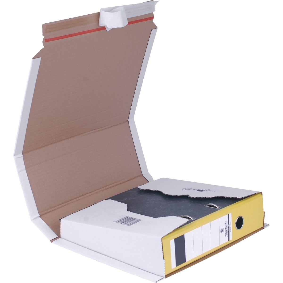 Smartboxpro, Versandkarton + Versandbox, Ordner-Versandverpackung 320x290x35-80mm weiss (1 x)