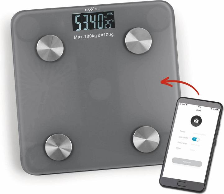 Image du produit Maxxmee Balance d'analyse corporelle (180 kg)