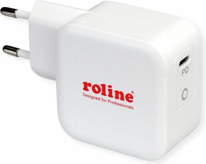 Actual product image Roline USB Charger with Euro plug, 1x USB Type C port, PD, 61W (61 W, 1 portion)