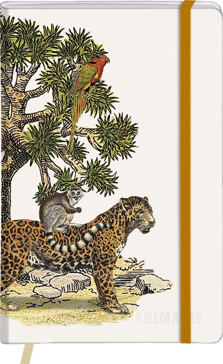 Image du produit Clairefontaine Animalis, Carnet rembordé rigide A6 10,5x14,8 cm, 96 pages, ligné, pochette à soufflet au dos, ferme (A6, Règle spéciale, Couverture rigide)