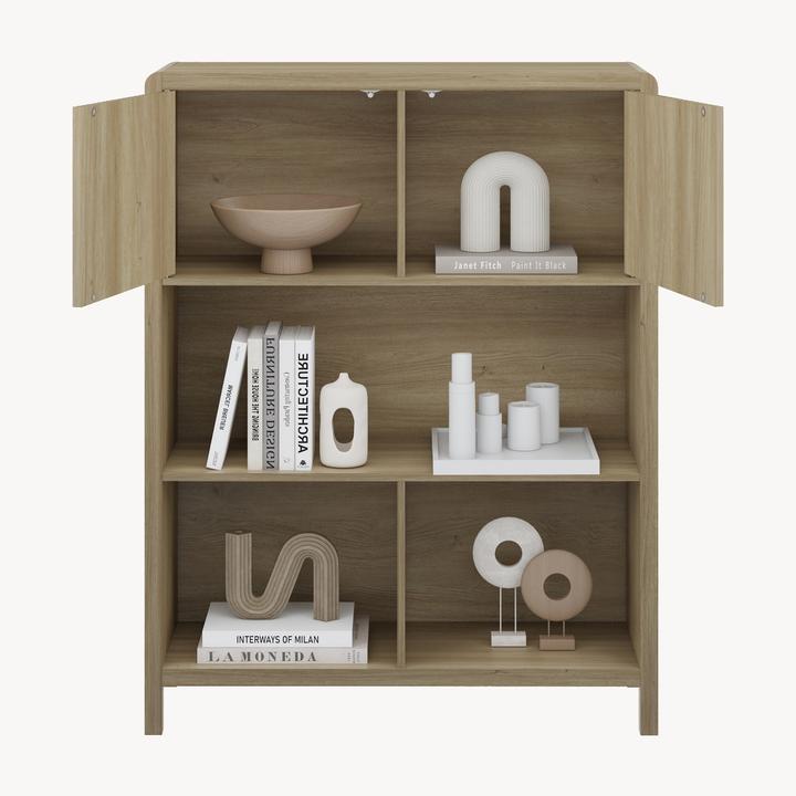 Image du produit En.Casa Kommode Lukkodso 103x80x28 cm Eicheoptik, rustikal (80 x 28 x 103 cm)