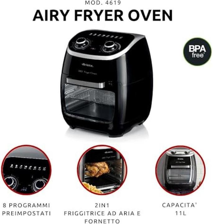 Actual product image Ariete Single stand-alone hot air fryer