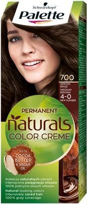 Palette Permanent Naturals Colour Creme Hair Dye with Cocoa Butter and Argan Oil 700 (4-0) M (Brown)