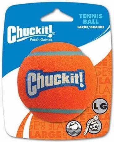 Image du produit Chuckit! CHUCKIT TENNIS BALL Balle de tennis 7 6 cm de diamètre Taille L Orange (Jouet à mâcher pour chien)