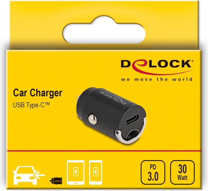 Produktbild Delock Mini Kfz Ladeadapter USB Type-C PD 3.0 mit 30 W