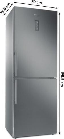 Produktbild Hotpoint HA70BE 72 X Kühl-Gefrierkombination Freistehend 444 L E Edelstahl (462 l)
