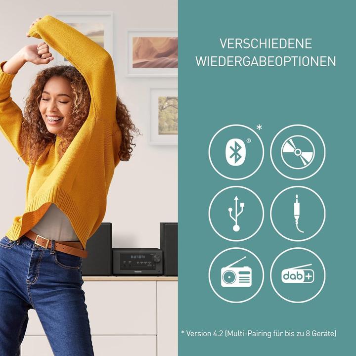 Immagine prodotto Panasonic SC-PM704 (Bluetooth, Lettore CD, 2x 40 W)