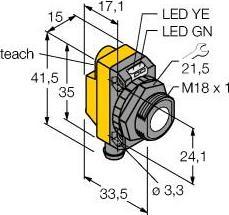 Turck Ultraschallsensor Reflexionstaster QS18UPAQ7