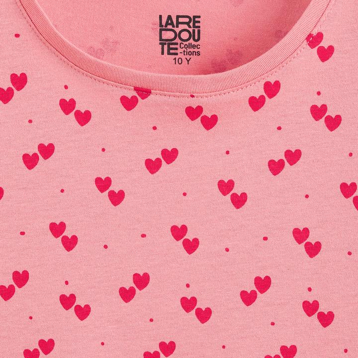 Actual product image La Redoute Collections Jersey pyjamas with heart print (128)