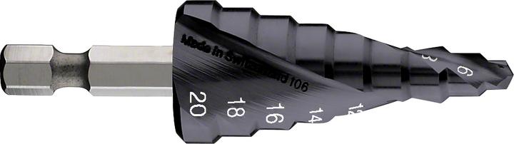 Produktbild Bosch Professional Zubehör Stufenbohrer HSS-TiN, 4 - 20 mm, 1/4-Zoll, 70,5 mm, 9 Stufen (4 - 20)