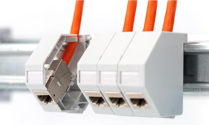 Actual product image Digitus Keystone Housing for DIN-Rail mounting, IP20 (Keystone module holder)