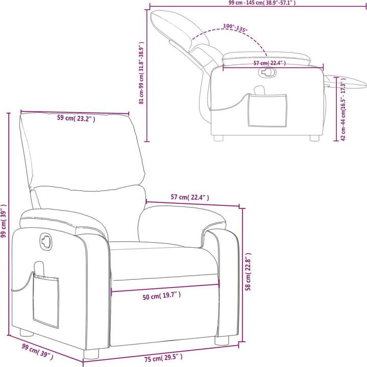 Actual product image VidaXL Massage-Relaxsessel