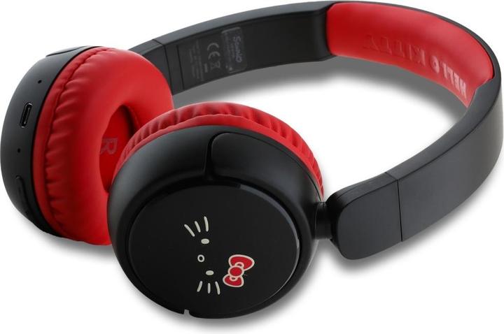Produktbild Hello Kitty Face Logo Bluetooth On-Ear Headphones - Red