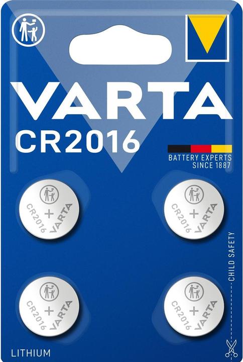 Actual product image Varta Button cell (4 pcs., CR2016, 87 mAh)