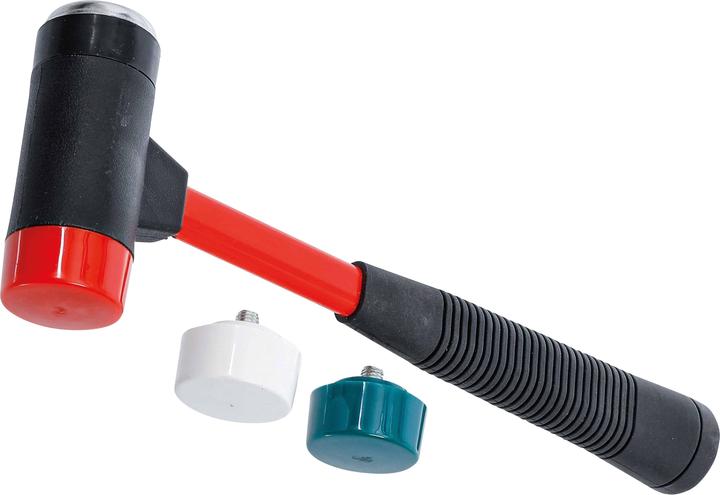 Actual product image BGS Hammer Set with Interchangeable Heads Fibreglas Shaft Ø 38 mm (524 g)