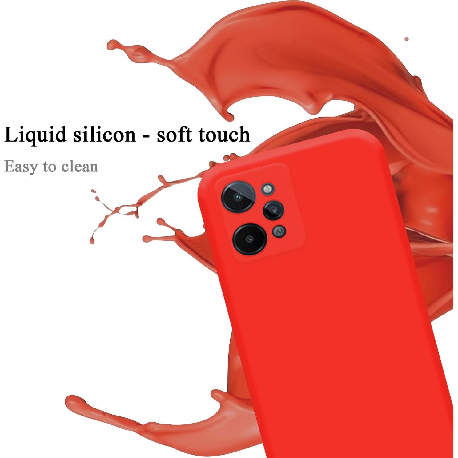 Thumbnail - Cadorabo TPU Liquid Silicone Case Hülle für Realme C31 (Realme C31), Smartphone Hülle, Rot