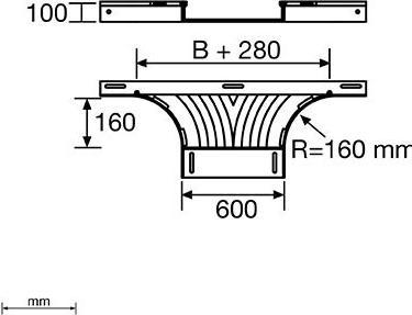 Image du produit Unex 66648-48 Dérivateur en T gris 100x600 U48X RAL7038 (10 cm)